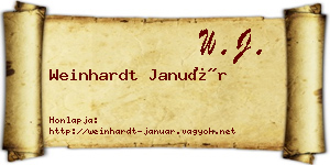 Weinhardt Január névjegykártya